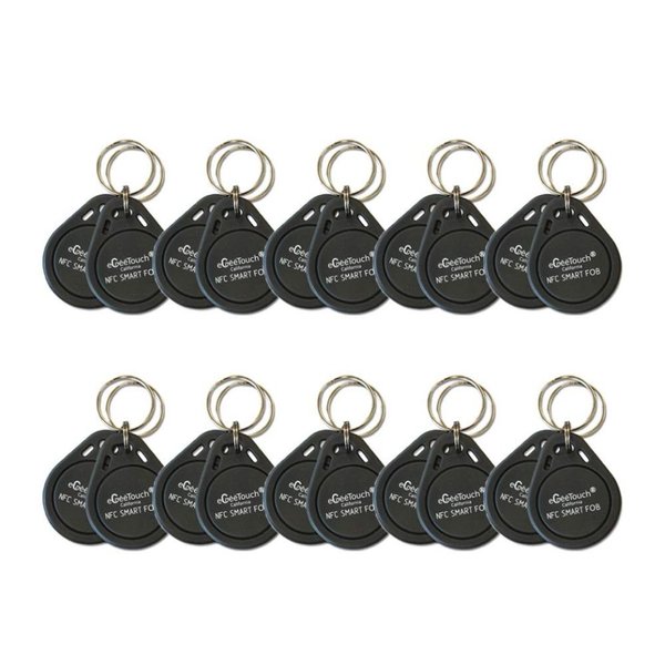 Egeetouch Smart NFC Key Fobs forSmart Locks, WATERPROOF, Program ONE Fob to unlock MULTIPLE Locks, 20Pack 5-NFC-2020SF